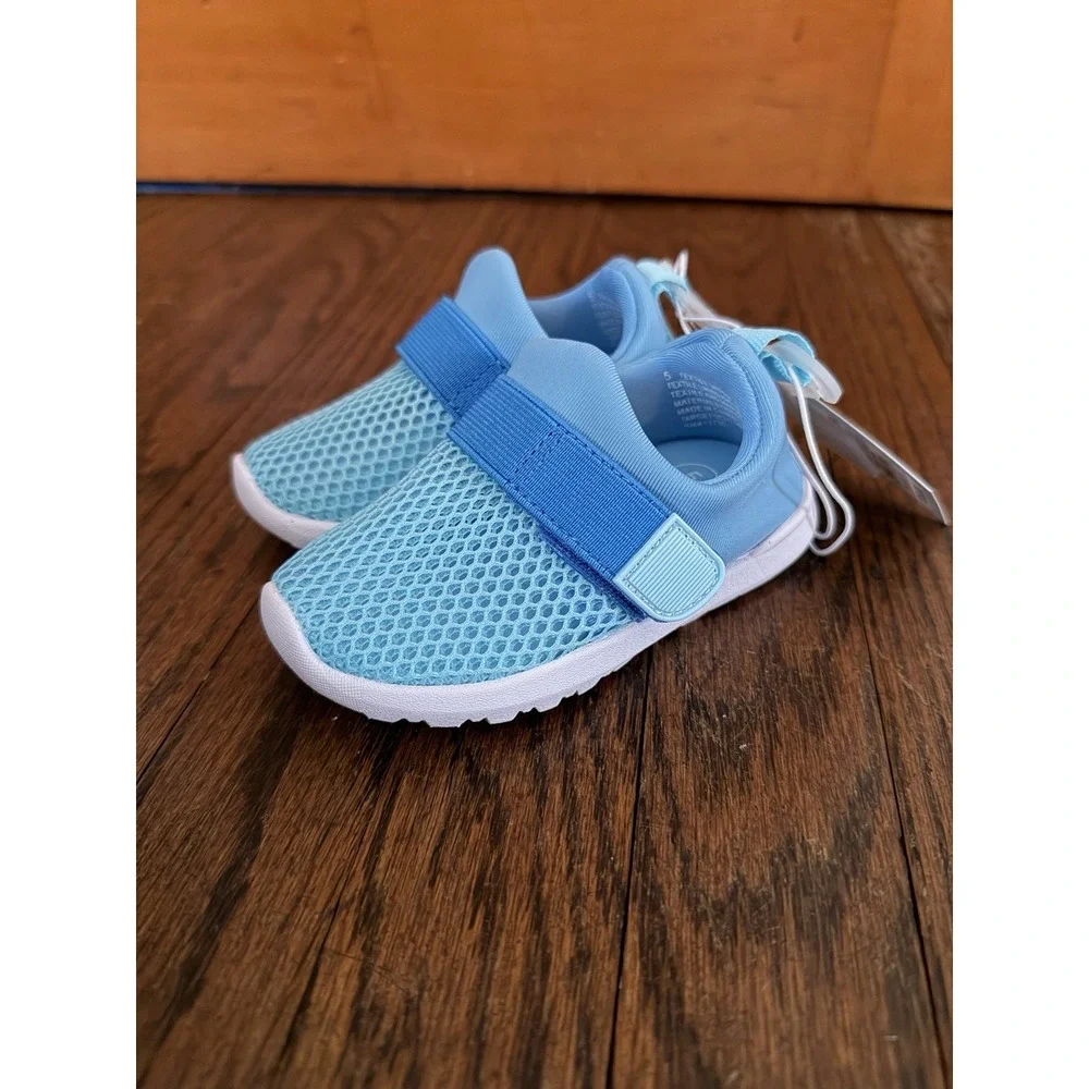 Cat & Jack Unisex Toddler Light Blue Slip-On Water Shoes Size 5 NWOB Mesh Top